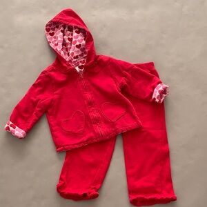 Gymboree 2 piece heart set